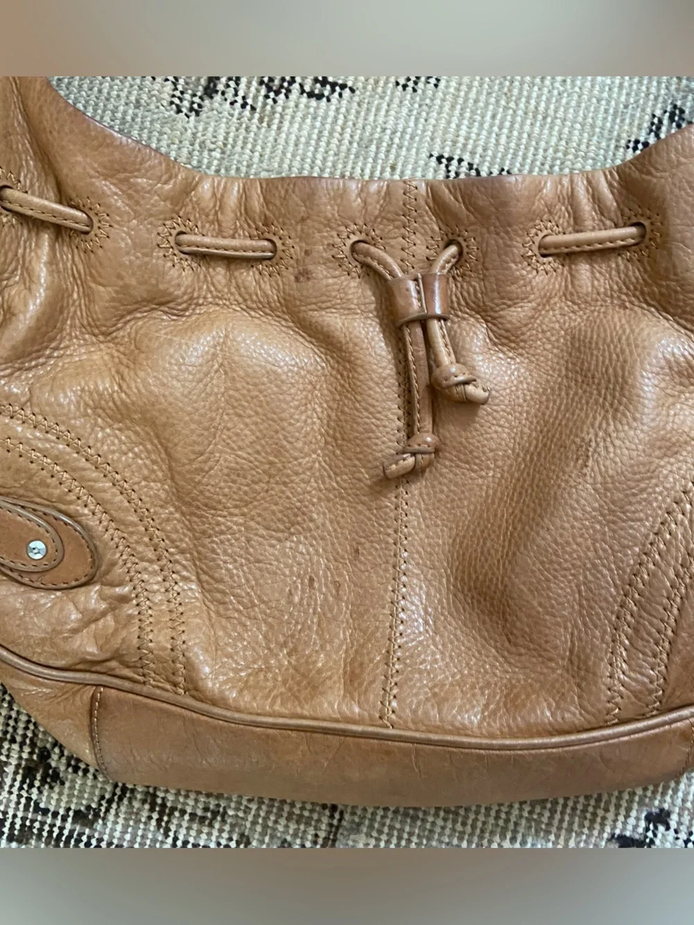 Vtg Sigrid Olsen Leather Hobo Shoulder Bag Brown Slouchy Purse Classic Boho